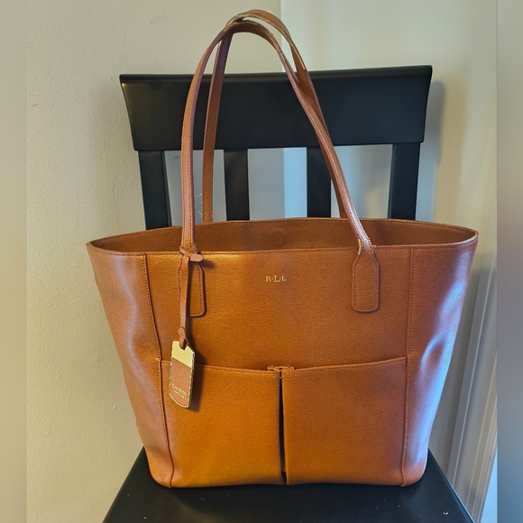 Ralph Lauren Handbags - Ralph Lauren Tan Leather Tote